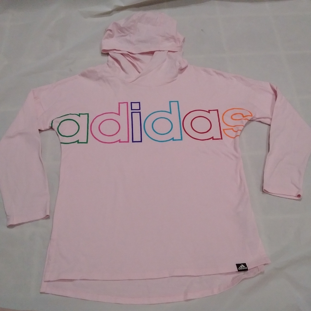 Adidas Girl's Med 10/12 Hooded Shirt